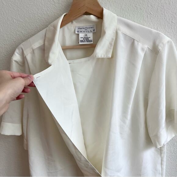 Rena Rowan For Saville Short Sleeve Silky Blouse.--DA8 - Picture 10 of 11